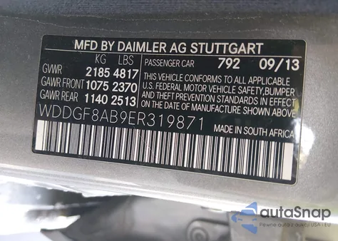 2014 Mercedes-Benz C 300 Sport 4Matic из США, поврежденный, VIN WDDGF8AB9ER319871